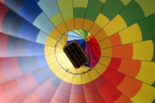  View of the balloon from below